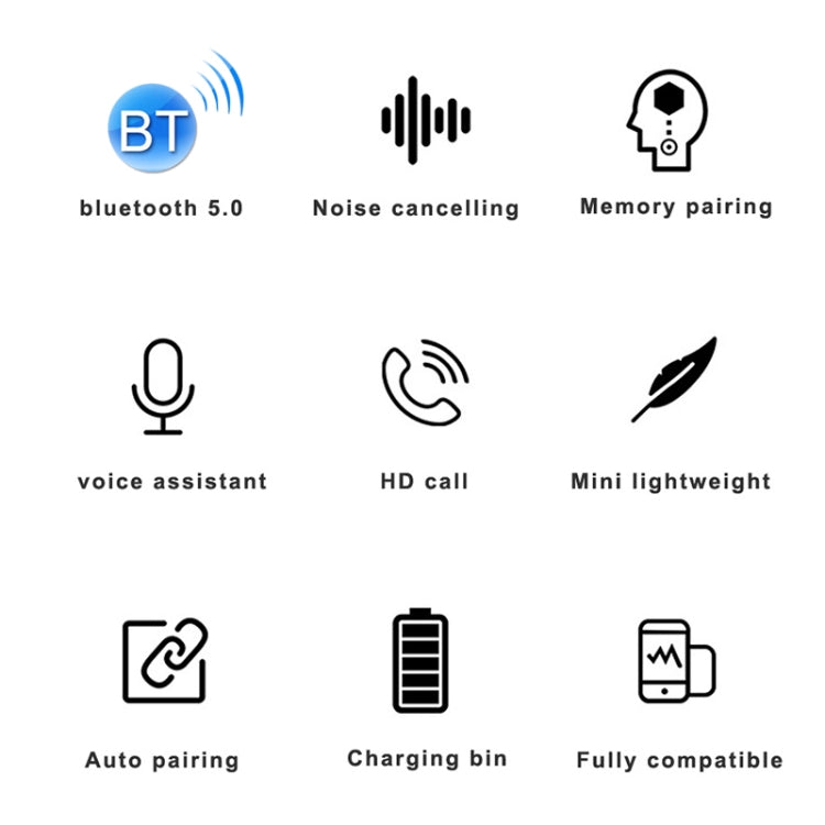 263 TWS CVC8.0 Noise Cancelling Bluetooth Earphone with Charging Box, Support Touch & Three-screen LED Battery Display & Phone Holder & Power Bank & HD Call & Voice Assistant(Black)