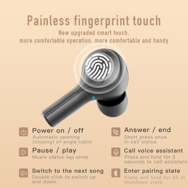 278 TWS External Noise Cancelling Touch Bluetooth Earphone with Charging Box, Support