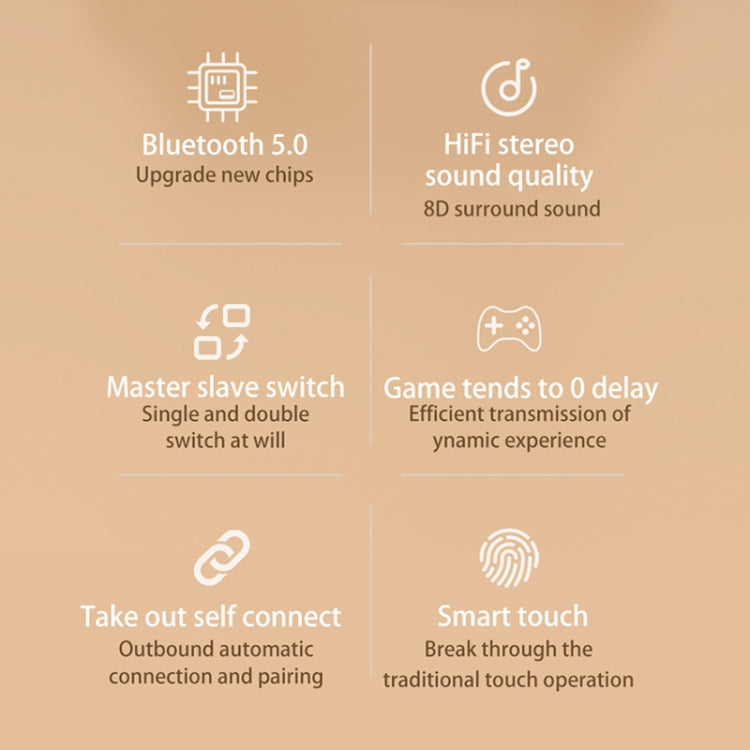 278 TWS External Noise Cancelling Touch Bluetooth Earphone with Charging Box, Support