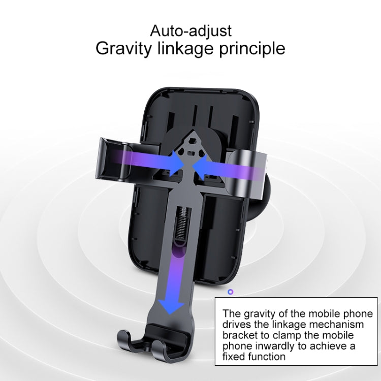 JOYROOM JR-ZS178 Gravity Car Mount Phone Holder, For iPhone, Galaxy, Sony, Lenovo, HTC, Huawei and other 4.0-6.5 inch Smartphones (Black)