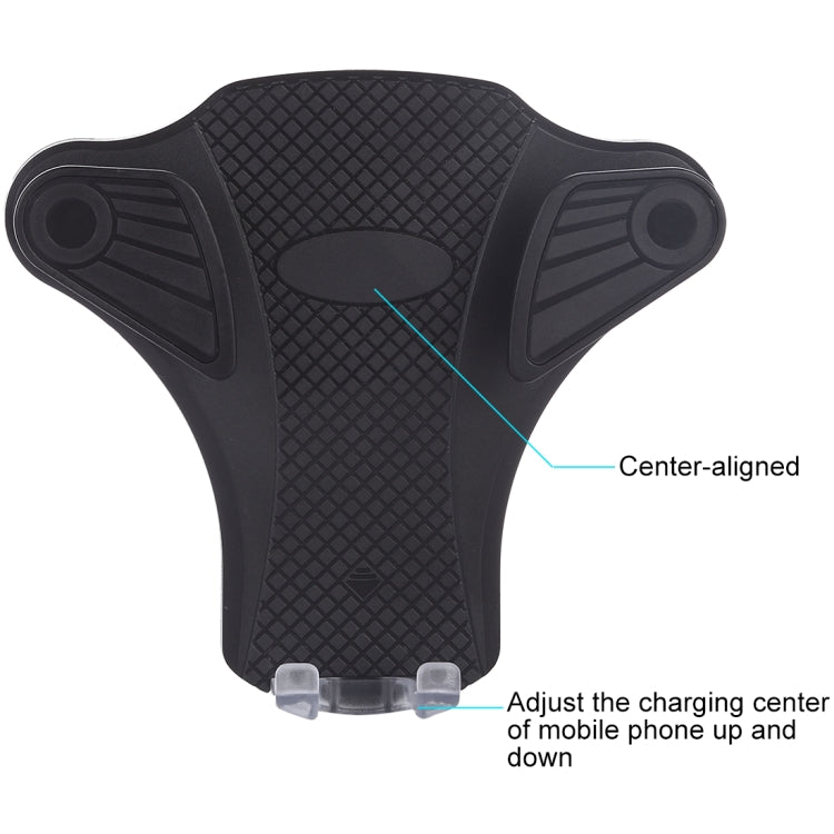 1803WC 10W Wireless Smart Car Charger Mobile Phone Holder with Retractable Micro USB Cable, Length: 85cm(Black)