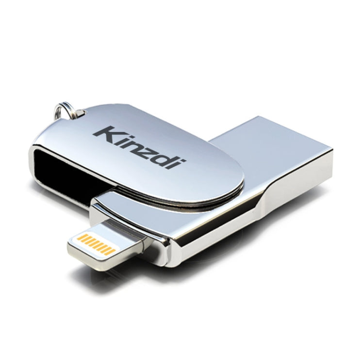 Kinzdi 512GB USB 2.0 + 8 Pin Interface Metal Twister Flash U Disk (Silver)