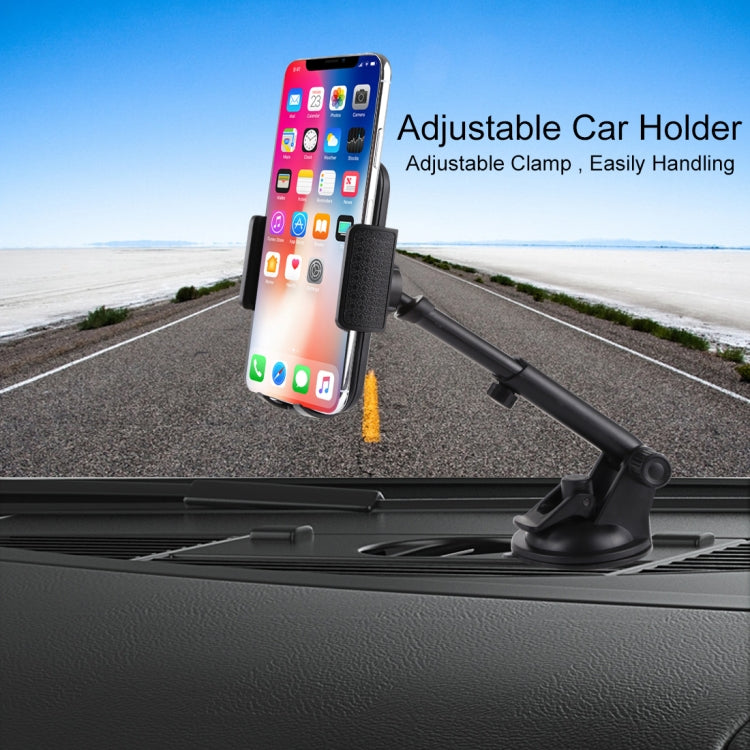 Universal Rotatable Adjustment Car Windshield Mobile Phone Holder with Suction Cup (Black)