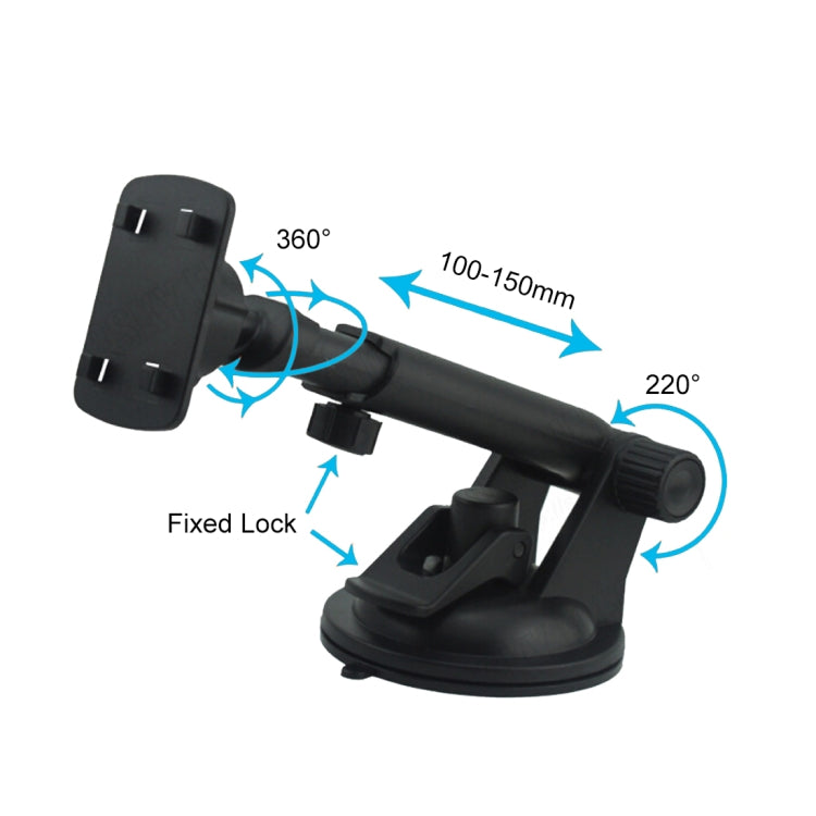 Universal Rotatable Adjustment Car Windshield Mobile Phone Holder with Suction Cup (Black)
