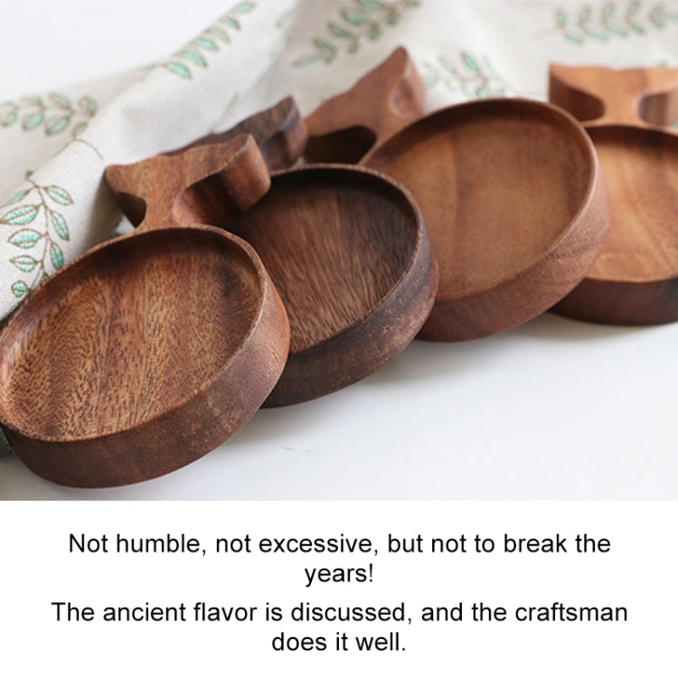 Creative Wooden Fish Shape Kitchen Seasoning Small Dish Dip Saucer (Wood)