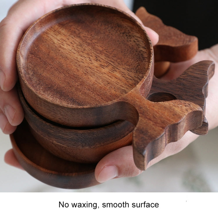 Creative Wooden Fish Shape Kitchen Seasoning Small Dish Dip Saucer (Wood)