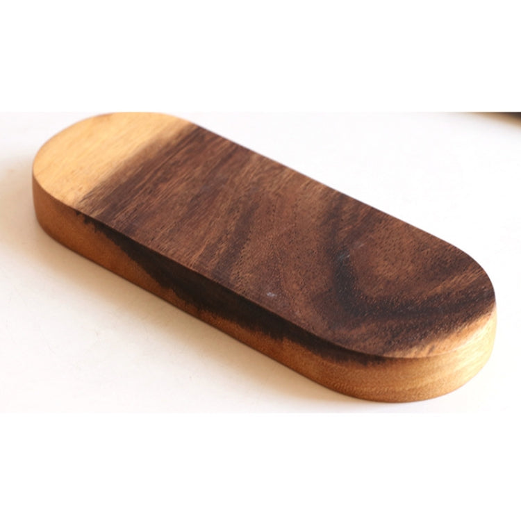 Creative Wooden Elliptic Triple Lattice Kitchen Seasoning Small Dish Dip Saucer (Wood)