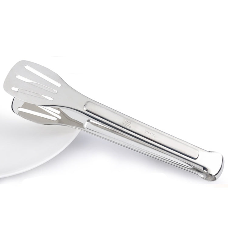 Stainless Steel Barbecue Steak Clip Tongs BBQ Roasting Shovels Leak Steak Shovel Spatula Food Clamp Bread Clips, Length: 28.5cm