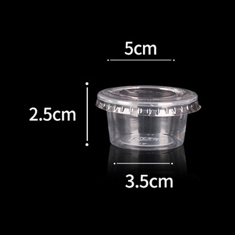 2000 PCS Thick Disposable Transparent Plastic Takeout Packaging Seasoning Box with Lid, Style: 1oz Split Cup 30ml