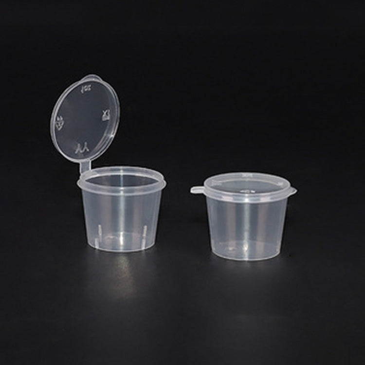 1000 PCS Thick Disposable Transparent Plastic Takeout Packaging Seasoning Box with Lid, Style: 1oz Siamese Cup 30ml