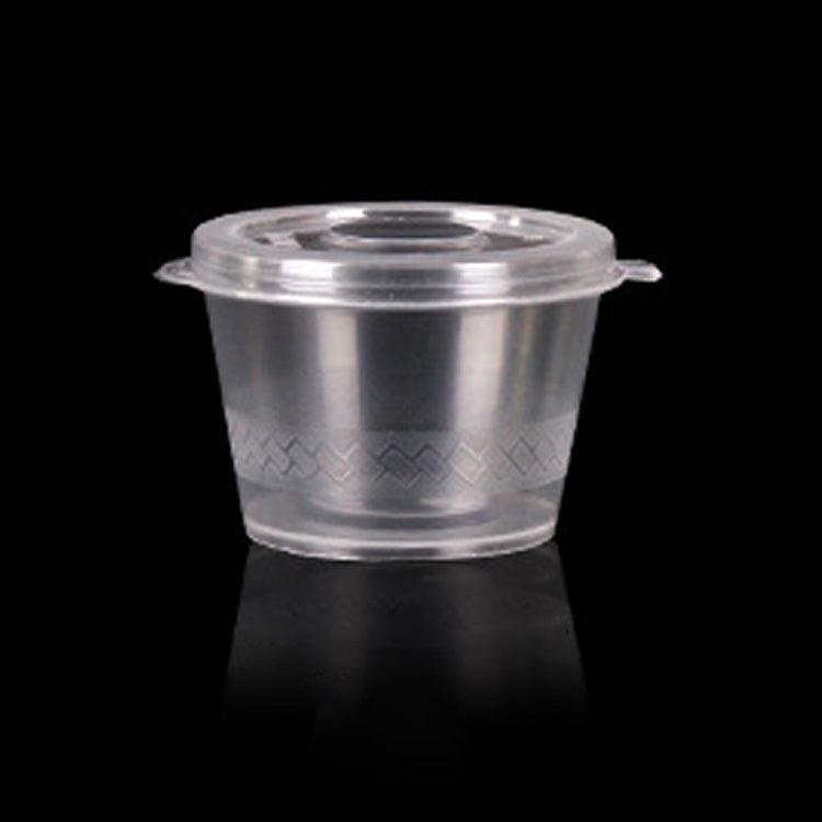 2000 PCS Thick Disposable Transparent Plastic Takeout Packaging Seasoning Box with Lid, Style: 1oz Siamese Cup 25ml