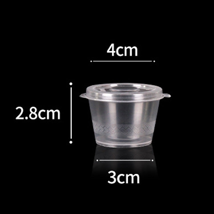 2000 PCS Thick Disposable Transparent Plastic Takeout Packaging Seasoning Box with Lid, Style: 1oz Siamese Cup 25ml