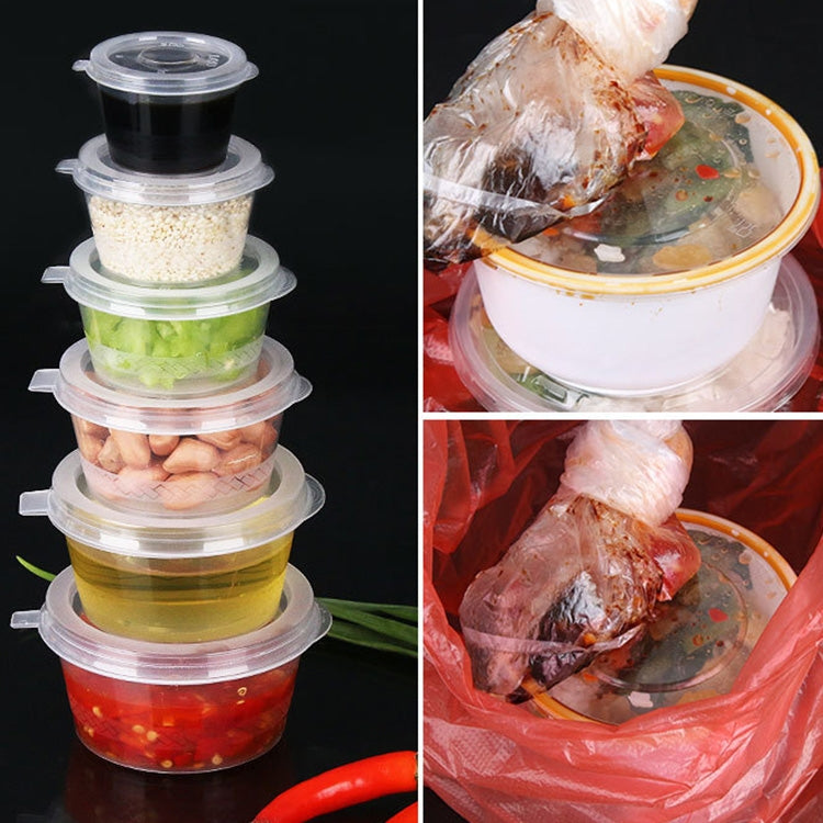1000 PCS Thick Disposable Transparent Plastic Takeout Packaging Seasoning Box with Lid, Style: 3oz Siamese Cup 80ml