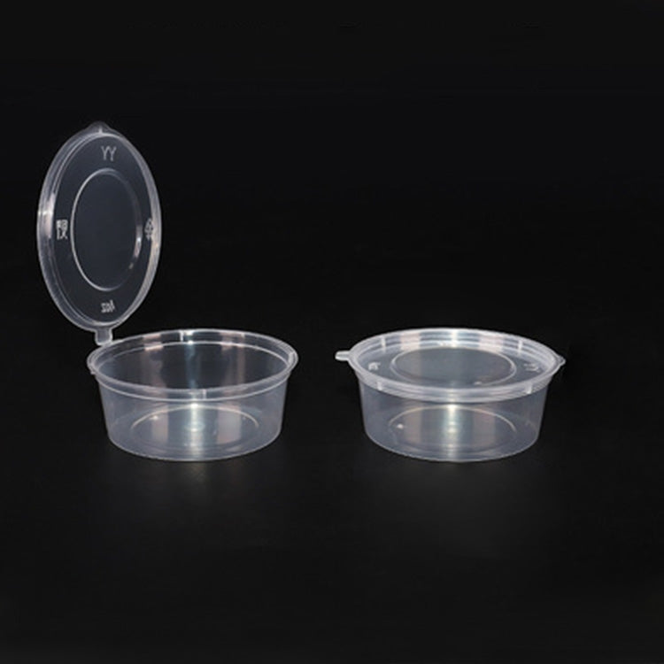 1000 PCS Thick Disposable Transparent Plastic Takeout Packaging Seasoning Box with Lid, Style: 4oz Siamese Inner Cup 100ml
