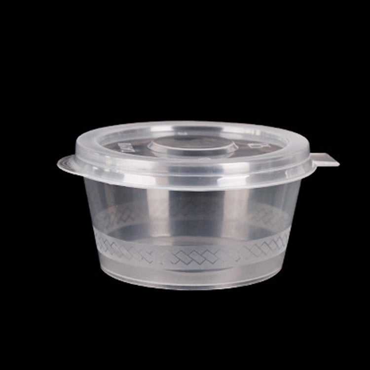 1000 PCS Thick Disposable Transparent Plastic Takeout Packaging Seasoning Box with Lid, Style: 4oz Siamese Cup 100ml