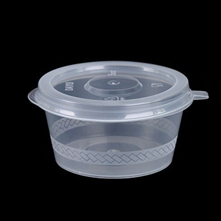 1000 PCS Thick Disposable Transparent Plastic Takeout Packaging Seasoning Box with Lid, Style: 5oz Siamese Cup 125ml