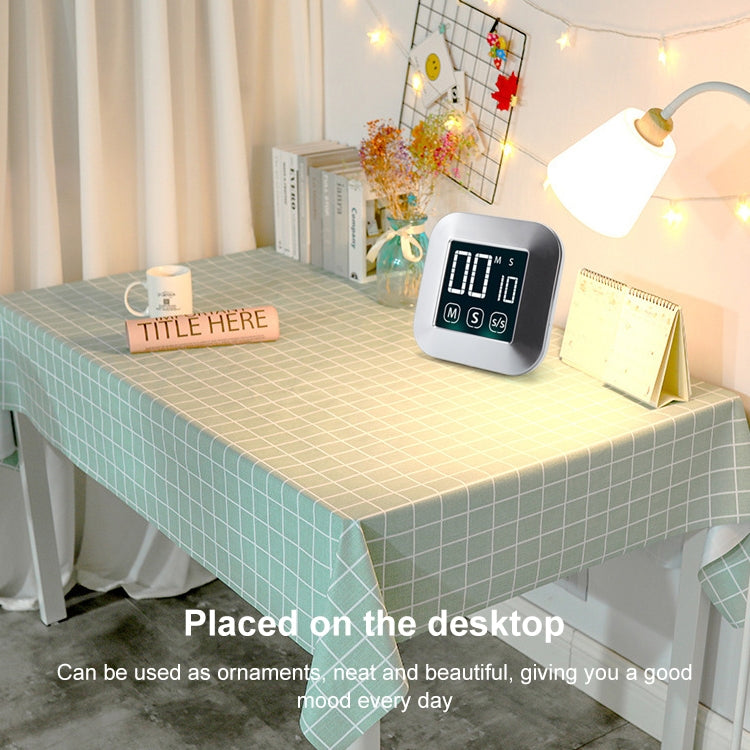 TS-83 Touch Timer Alarm Clock Kitchen Food LCD Large Screen Countdown Electronic Reminder