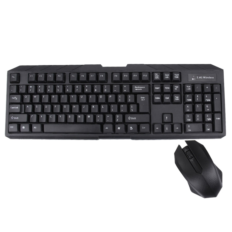 ZK-820 2.4GHz Wireless 104 Keys Keyboard + Wireless Optical Mouse with Embedded USB Receiver for Computer PC Laptop