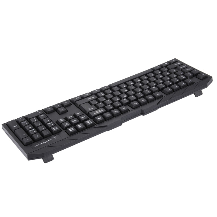 ZK-820 2.4GHz Wireless 104 Keys Keyboard + Wireless Optical Mouse with Embedded USB Receiver for Computer PC Laptop