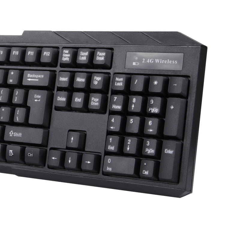 ZK-820 2.4GHz Wireless 104 Keys Keyboard + Wireless Optical Mouse with Embedded USB Receiver for Computer PC Laptop