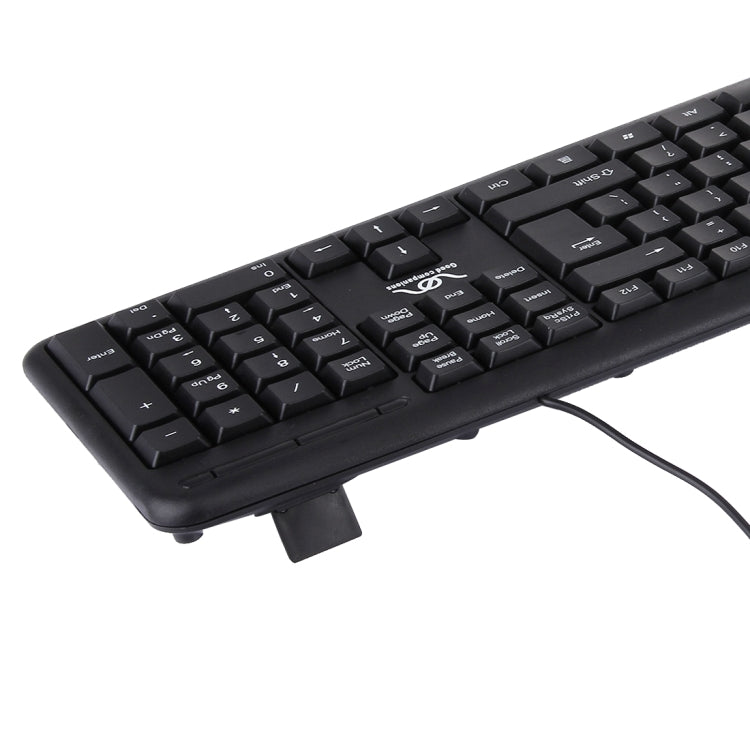 FC-530 Standard USB 104 Keys Wired Keyboard for Computer PC Laptop(Black)
