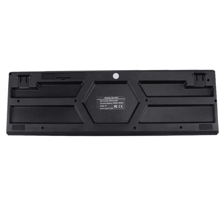 HK6500 2.4GHz Wireless 104 Keys Keyboard + 1600DPI Wireless Optical Mouse with Embedded USB Receiver for Computer PC Laptop (Black)