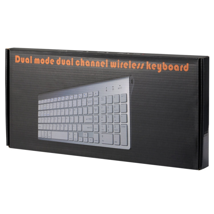 K368 Dual Mode Dual Channel 102 Keys Wireless Bluetooth Keyboard for Laptop, Notebook, Tablet and Smartphones, Support Android / iOS / Windows or An Updated Version