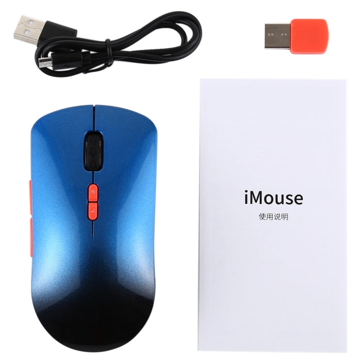 iMOUSE DSBH2-SUBAI01 2.4GHz USB Charging Wireless Smart Mouse, Support Voice Typing & Smart Search & Real-time Translation & Voice Assistant (Blue)