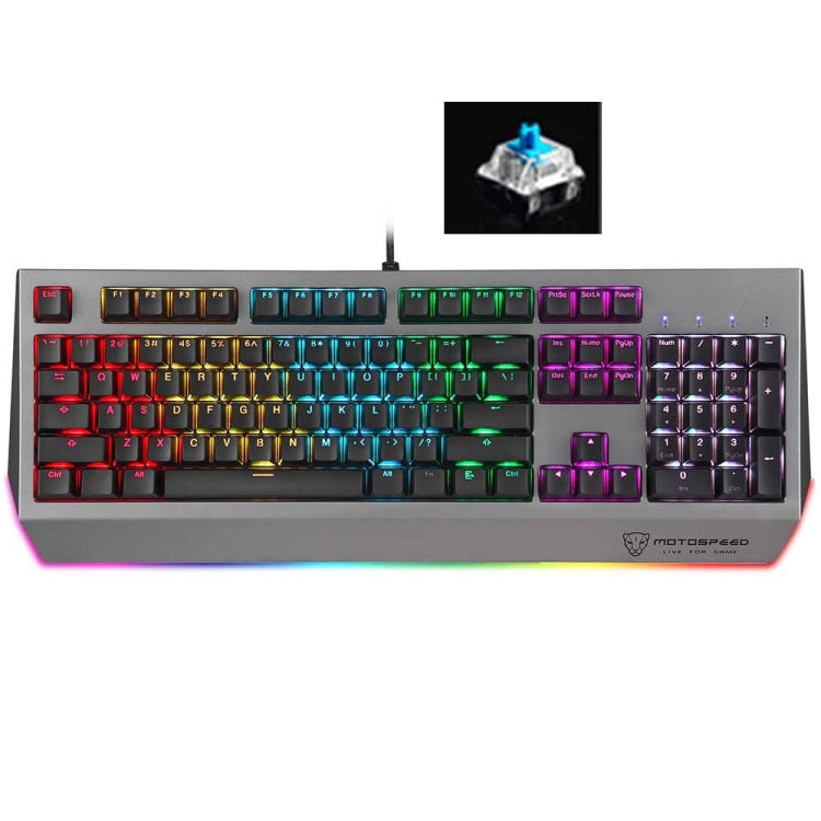 MOTOSPEED CK99 RGB Mechanical Keyboard 104 Keys with Backlight, Length:1.6m,