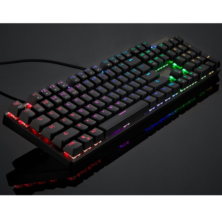 MOTOSPEED CK104 Wired Mechanical Keyboard 104 Keys RGB Blue Switch LED Backlit Anti-Ghosting Gaming Keyboard