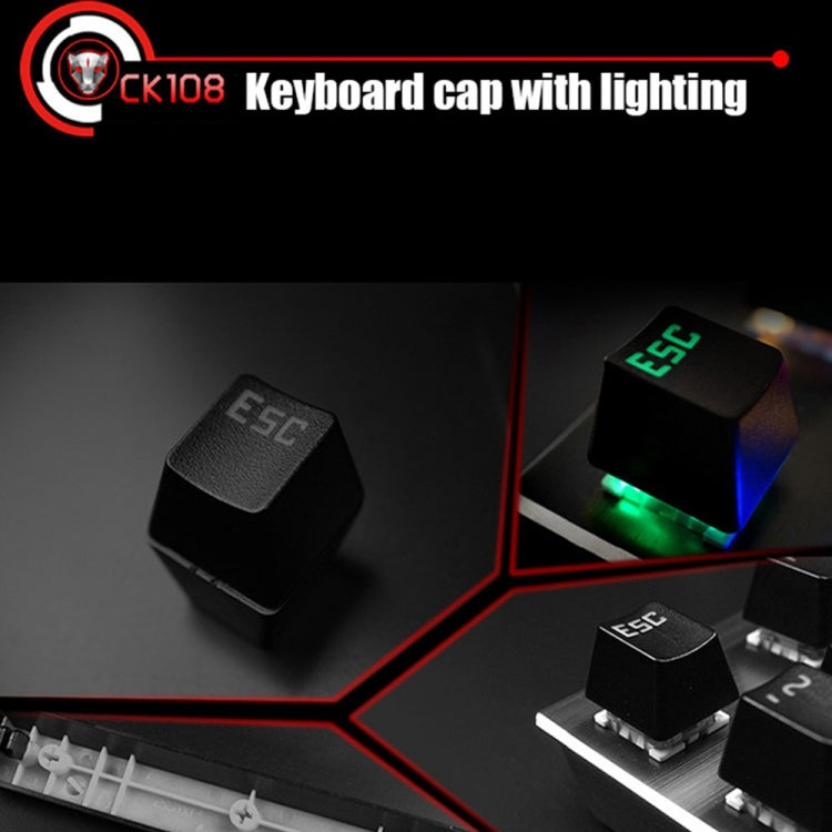 MOTOSPEED CK108 Mechanical Keyboard USB Wired Gaming Keyboard with 18 Backlight Mode,Blue Switch