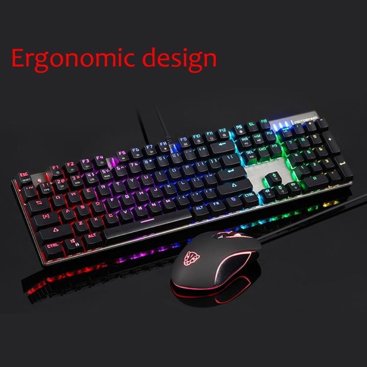 MOTOSPEED CK888 Gaming Mechanical Keyboard + Adjustable DPI Mouse Set with 1.8m Cable for Computer Pro Gamer RGB LED Backlight