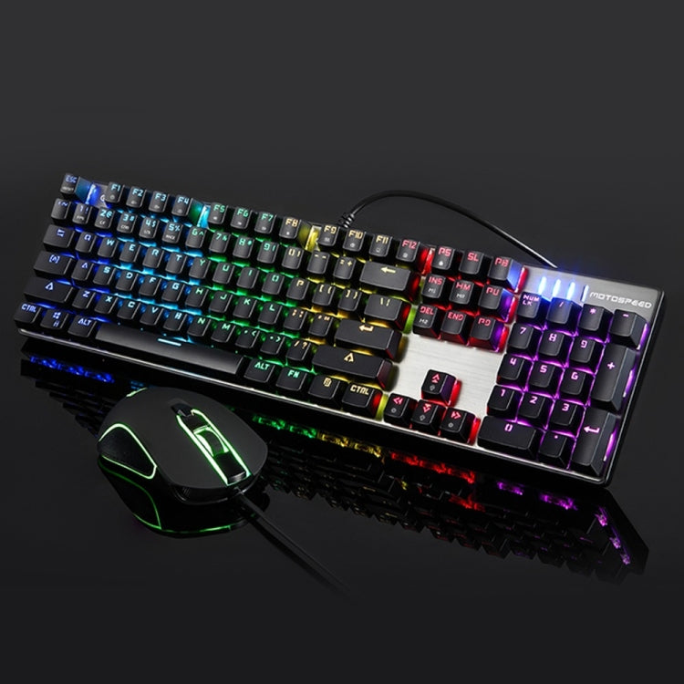 MOTOSPEED CK888 Gaming Mechanical Keyboard + Adjustable DPI Mouse Set with 1.8m Cable for Computer Pro Gamer RGB LED Backlight