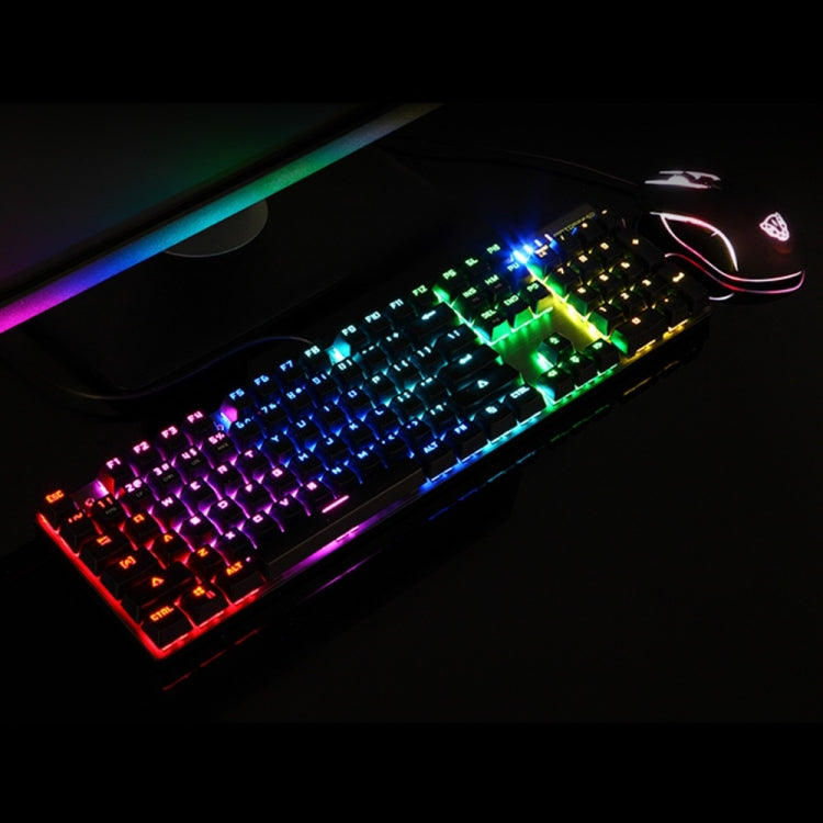 MOTOSPEED CK888 Gaming Mechanical Keyboard + Adjustable DPI Mouse Set with 1.8m Cable for Computer Pro Gamer RGB LED Backlight