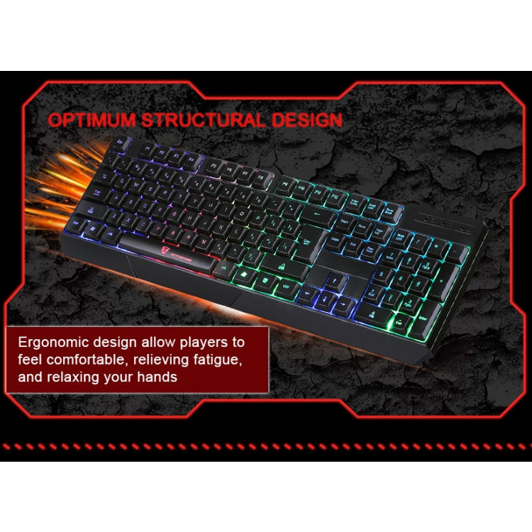 MOTOSPEED K70L Gaming Keyboard USB Wired 7 Color Backlight Ergonomic Design 104 Keys