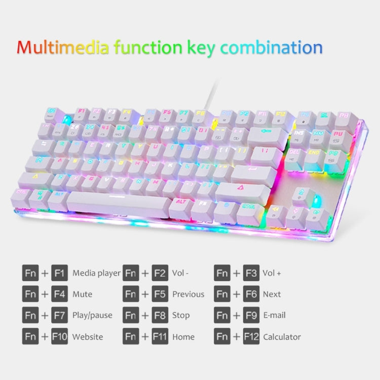 MOTOSPEED K87S USB Wired Mechanical Game Keyboard with RGB Backlight 87 Keys,