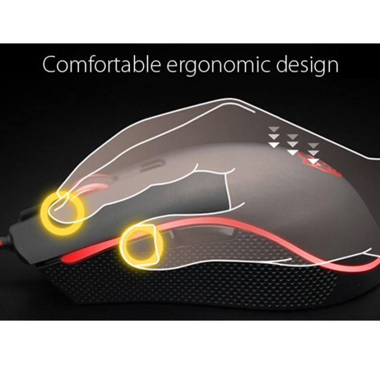 MOTOSPEED V40 USB Wired Gaming Mouse 6 Button Optical RGB LED Lights Mouse 4000DPI