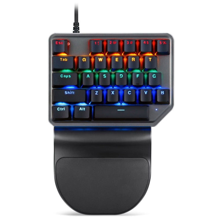 MOTOSPEED K27 USB Wired Singlehanded Mechanical Keyboard with Blue Switch 9 colors Backlight
