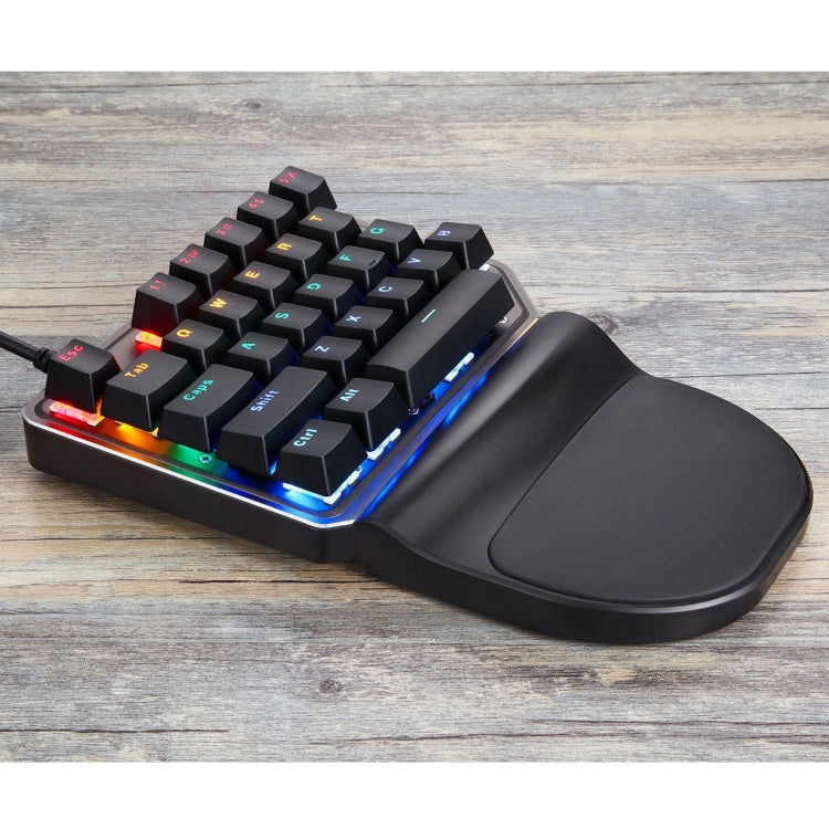 MOTOSPEED K27 USB Wired Singlehanded Mechanical Keyboard with Blue Switch 9 colors Backlight