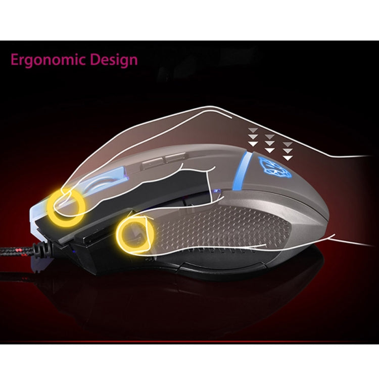 MOTOSPEED V18 Gaming Wired Mouse Supporting 4000DPI 8-grade DPI High Precision Optical 9 Keys LED Breathing Lamp with 1.8m Cable