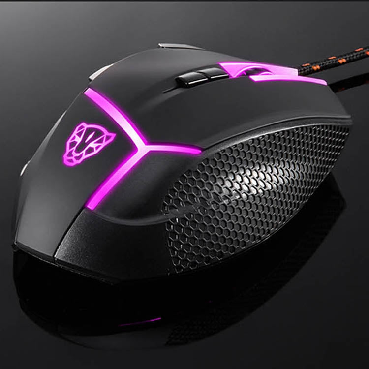 MOTOSPEED V18 Gaming Wired Mouse Supporting 4000DPI 8-grade DPI High Precision Optical 9 Keys LED Breathing Lamp with 1.8m Cable