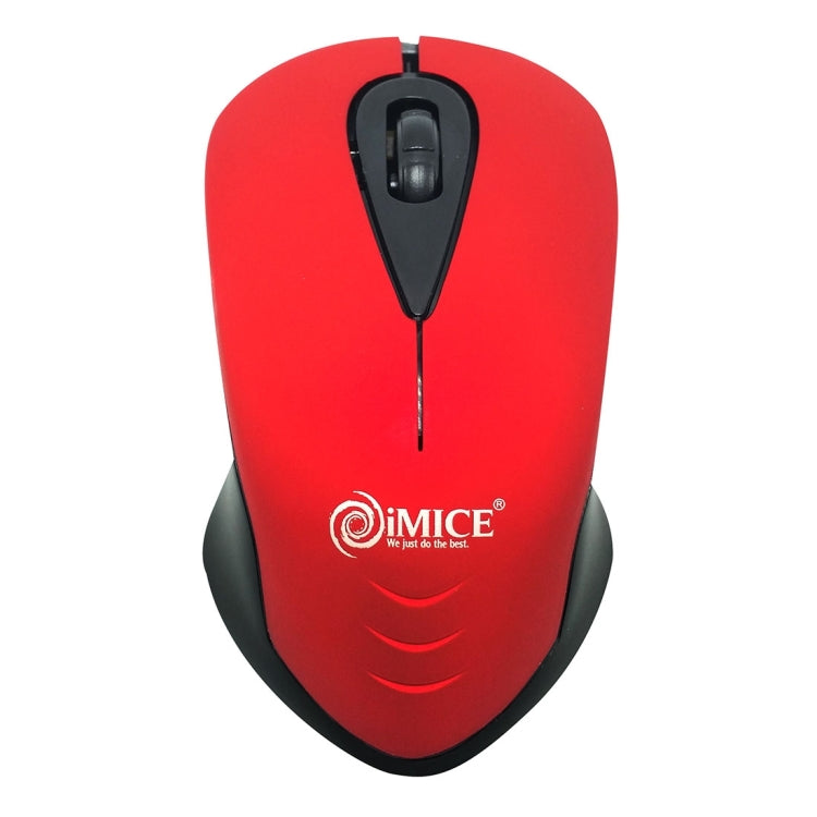 iMICE G3 2.4G USB Receiver 4 Buttons 1200 DPI Wireless Optical Gaming Mouse for Computer PC Laptop(Red)