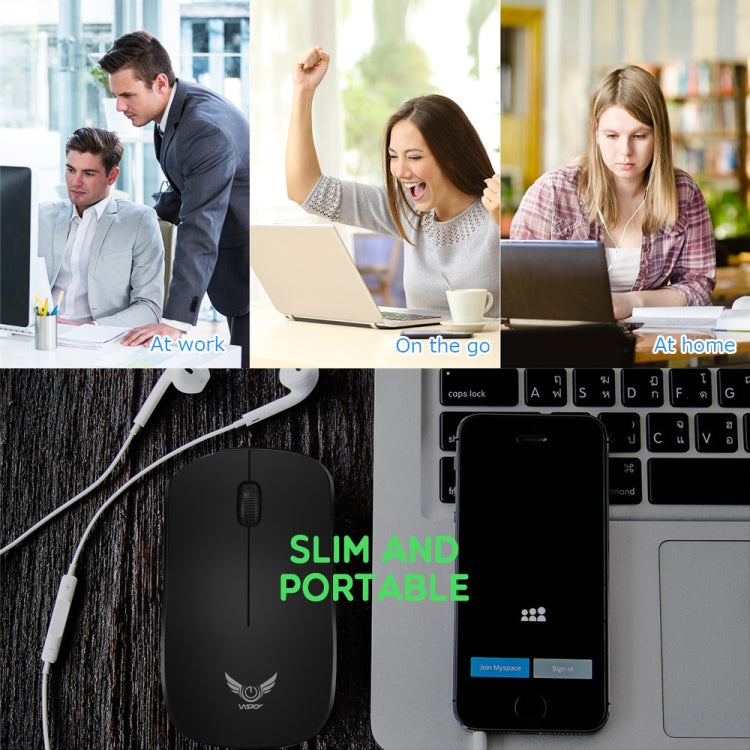 WSKY T16 2.4GHz Wireless 1600DPI Optical Mouse with Receiver