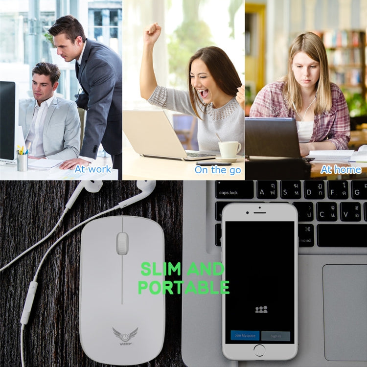 WSKY T16 2.4GHz Wireless 1600DPI Optical Mouse with Receiver