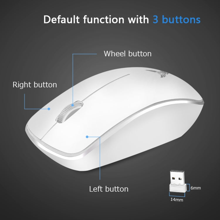 WSKY T16 2.4GHz Wireless 1600DPI Optical Mouse with Receiver