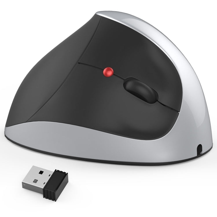 X10 2.4GHz 2400DPI Three-speed Adjustable Rechargeable Vertical Wireless Optical Mouse(Silver)