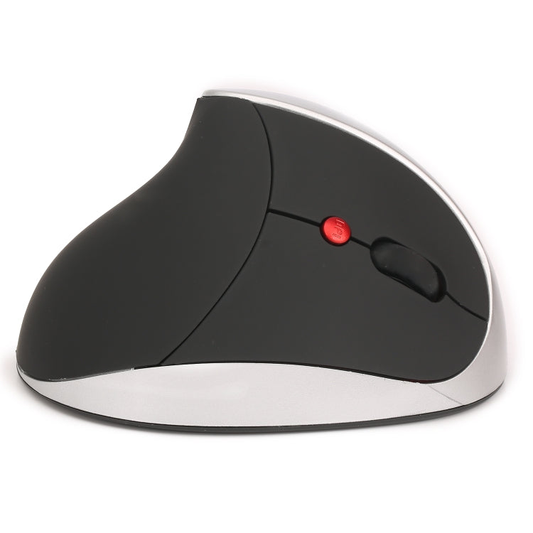 X10 2.4GHz 2400DPI Three-speed Adjustable Rechargeable Vertical Wireless Optical Mouse(Silver)