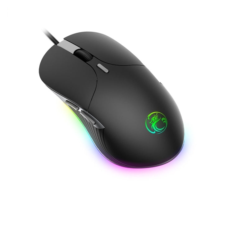 iMICE X6 Wired Mouse 6-button Colorful RGB Gaming Mouse(Black)