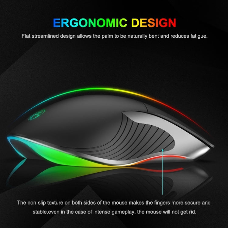 iMICE X6 Wired Mouse 6-button Colorful RGB Gaming Mouse(Black)