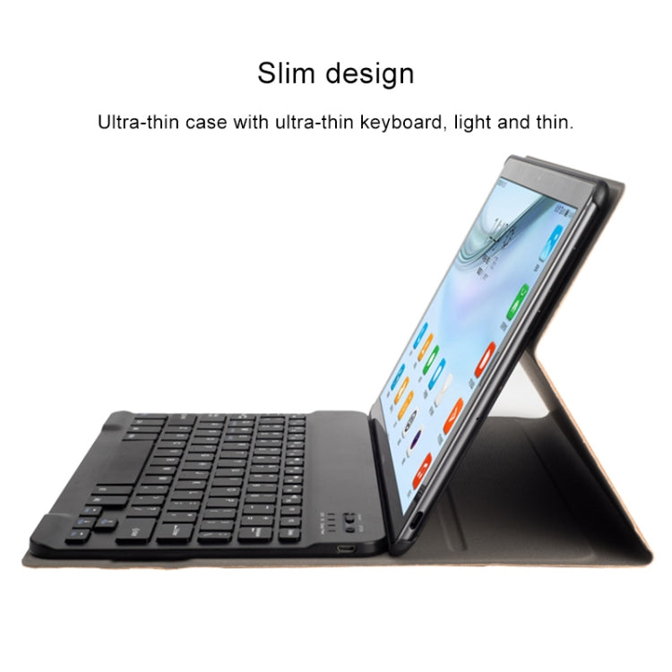 A18 Linen Texture Detachable Magnetic Plastic Bluetooth Keyboard Protective Leather Tablet Case for Huawei MediaPad M5 10.8 Pro / 10.8, with Stand